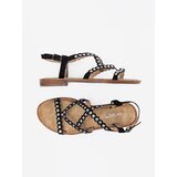 Shelvt Black studded sandals | shoptok.hr