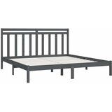  Okvir za krevet od masivne borovine sivi 200 x 200 cm | shoptok.hr