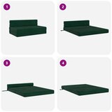 SK Zložljiv kavč postelja Temno zelena 152 x 86,5 x 60 cm Blago, (5000300738) | Shoptok.si