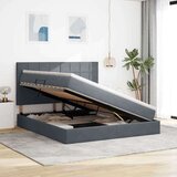  Krevet s prostorom za pohranu s LED-om Tamno siva 160 x 200 cm | shoptok.hr