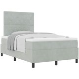  s opruga kutije Svijetlo siva 120 x 190 cm Baršun | shoptok.hr