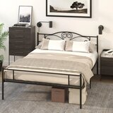  Metalni okvir kreveta s uzglavljem nosivost 300 kg 145D x 211Š x 106V cm crni | shoptok.hr