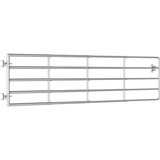 vidaXL vrata za polje s 5 šipki čelična (115 - 300) x 90 cm srebrna | shoptok.hr
