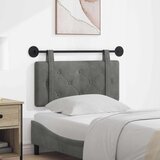  Držeće uzglavlje Zidne Tamno siva 90 x 55 x 5 cm Baršun - Tamno siva 80 cm bez LED | shoptok.hr