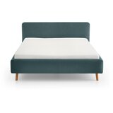Meise Möbel Plavi/sivi tapecirani bračni krevet s prostorom za pohranu s podnicom 160x200 cm Mattis – | shoptok.hr