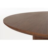White Label Okrogla jedilna miza v orehovem dekorju ø 120 cm Laurent – | Shoptok.si
