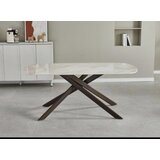 Art Invest Trpezarijski sto Nero Bež keramicka ploca, sjaj/Metalne braon noge 1800x900x750 Cene