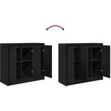 vidaXL Komoda crni hrast 85x34x76 cm konstruirano drvo | shoptok.hr