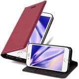Cadorabo Ohišje, združljivo z Apple iPhone 7 / 7S / 8 / SE 2020 v rdeče jabolko - Zaščitni ovitek z magnetnim zapiranjem, stoječo funkcijo in režo za kartice, (20557844) Cene