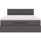  Otomanski krevet s madracima i LED sivi 140x190cm umjetna koža | shoptok.hr