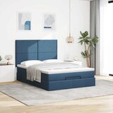  Otomanski krevet s madracem plavi 140x190cm od tkanine | Eponuda.com