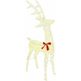  Reindeer vuče saonice Topla bijela 70 x 26 x 130 cm Akril | shoptok.hr