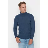 Trendyol Indigo Men's Slim Fit Turtleneck Basic Knitwear Sweater
