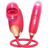 SuperLove 2in1 Mouth Kissing & Thrusting Dildo Red Cijene