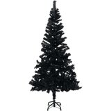 vidaXL Umetna novoletna jelka s stojalom črna 150 cm PVC | Shoptok.si