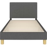  Krevet za djecu s uzglavljem Tamno siva 80 x 200 cm tkanina | shoptok.hr