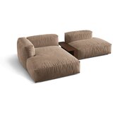 Micadoni Svetlo rjava kotna sedežna garnitura iz tkanine bouclé (levi kot) Martina – Home | Shoptok.si