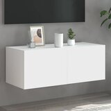  Zidni TV ormarić s LED svjetlima bijeli 80x35x31 cm | shoptok.hr
