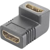 SpeaKa Professional SP-9564944 HDMI adapter [1x ženski konektor HDMI - 1x ženski konektor HDMI] črna pozlačeni konektorji\, 90° kotni navzgor 0.00 m, (20429900) Cene