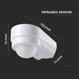  spoljni infracrveni senzor pokreta 240° 600W/230V IP65, beo | Eponuda.com