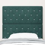  Vzglavje s kristalnimi gumbi, tapecirano temno zeleno 90 cm žametno, (22156493) | Shoptok.si