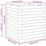  Vrtna sadilica bijela 40x40x46 cm od masivne borovine | shoptok.hr