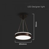  LED luster na sajli LED/12W/230V 4000K crna | Eponuda.com