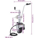 vidaXL Aluminijski motorni kotač za upravljanje prikolicom 12 V 350 W | shoptok.hr
