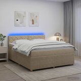  Boxspring krevet s madracem Krem 140 x 200 cm Tkanina | shoptok.hr