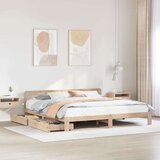  Okvir kreveta bez madraca 200 x 200 cm od masivne borovine | shoptok.hr