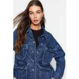 Trendyol Jacket - Blue - Oversize Cene