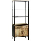  Highboard s ladicama Smeđa 70 x 35 x 180 cm Čvrsto drvo manga Slike