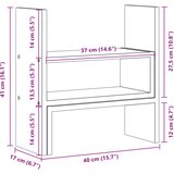  Organizator za stol podesivi boja drva 40 x 17 x 41 cm drveni | shoptok.hr