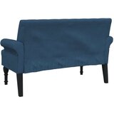  Klop z naslonom modra 120x62x75,5 cm blago | Shoptok.si