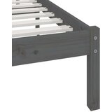  Posteljni okvir siv iz trdne borovine 135x190 cm 4FT6, (20643133) | Shoptok.si