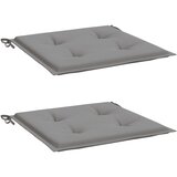  Jastuci za vrtne stolice 2 kom sivi 50 x 50 x 4 cm od tkanine | Eponuda.com