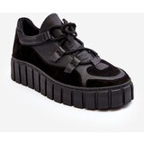 Kesi Women's leather sports shoes on the M01/1 Zazoo Black platform | shoptok.hr