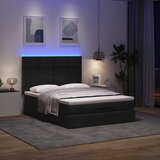  Otomanski krevet s madracem i LED crni 140x190 cm tkanine | Eponuda.ba