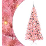  Božićno drvce s 300 LED svjetlima Ružičasta 180 cm PVC | Eponuda.com