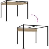  Vrtni gazebo z zložljivo streho Taupe 3x3 m Steel, (21830652) | Shoptok.si