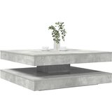vidaXL Klubska mizica betonsko siva 90x90x34,5 cm | Shoptok.si