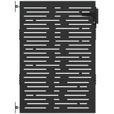  Vrtna vrata 85 x 150 cm Crna Može se zaključati | shoptok.hr