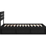  Krevetna konstrukcija Crna 90 x 200 cm Čvrsto borovo drvo | shoptok.hr