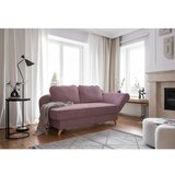 Miuform Prašno rožnat ležalnik iz rebrastega žameta (desni kot) Chic Charlotte – | Shoptok.si