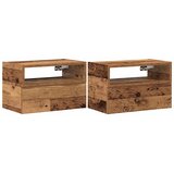  Zidni noćni ormarići 2 kom staro drvo 45x26x28,5 cm | shoptok.hr