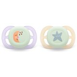 Philips tolažilna duda - silikon ultra start, 0-2m, ž, nočna 2/1 | Shoptok.si