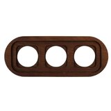  Elhard - Retro drveni trostruki okvir, tamno drvo | Eponuda.com