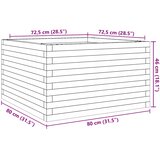  Vrtna sadilica bijela 80x80x46 cm od masivne borovine | shoptok.hr