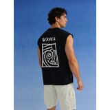 Sinsay Pamučna majica boxy kroja s natpisom Waves | shoptok.hr