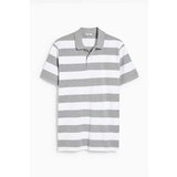 CA Muška polo majica, Na pruge, Casual, Sivo-bela